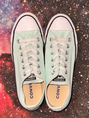 Converse Mint Green Low Top Canvas Sneakers
